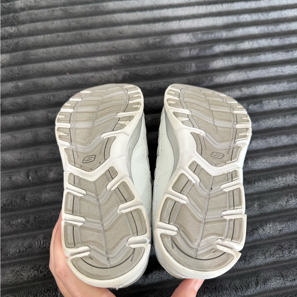 Skechers Air-Cooled Memory Foam Women's White Slip-On Walking Sneakers - Picture 11 of 11